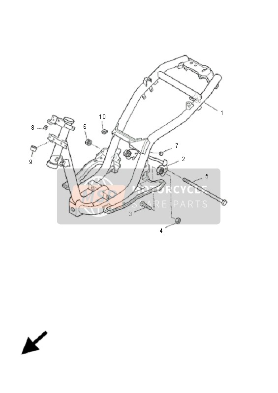 Yamaha EW50 SLIDER 2006 Cadre pour un 2006 Yamaha EW50 SLIDER